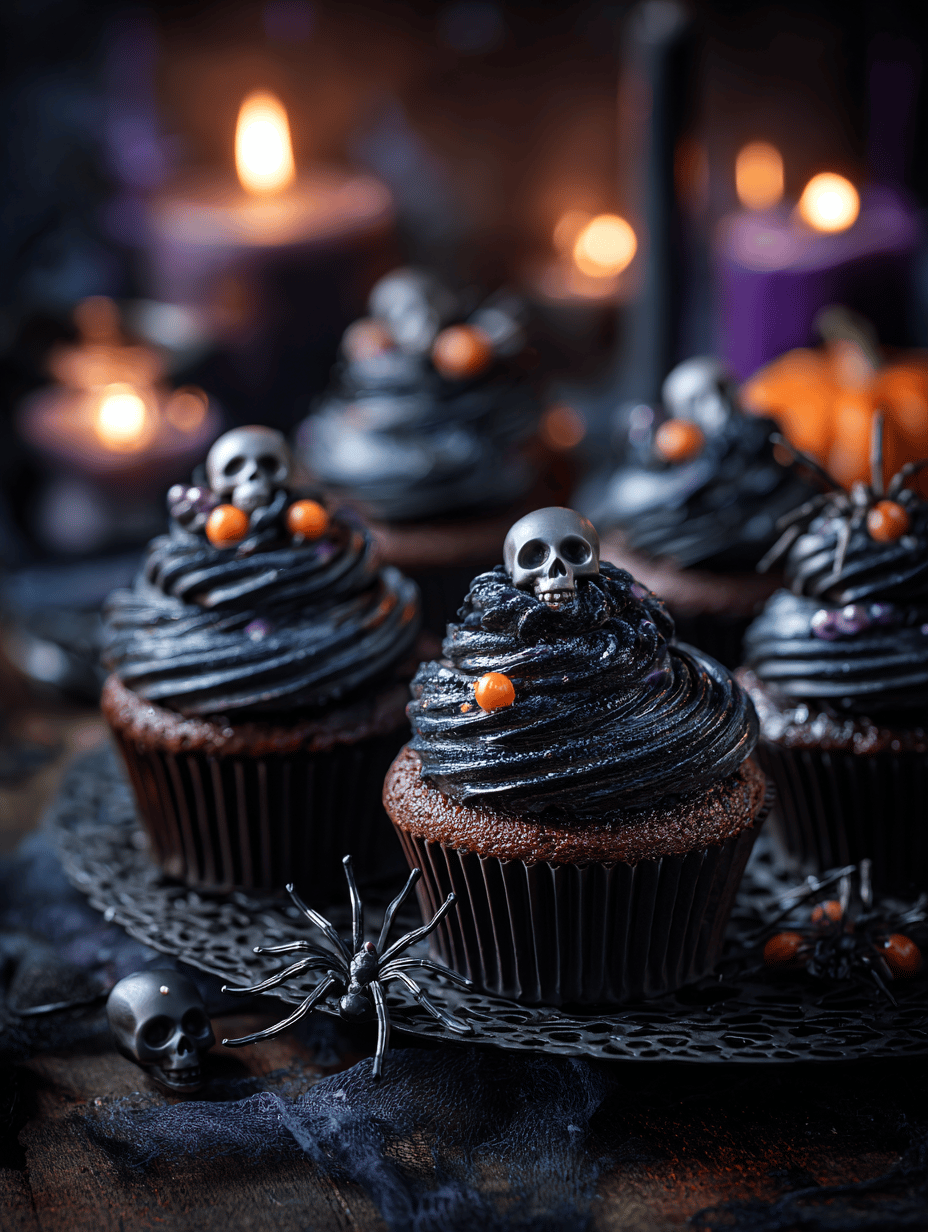 Spooky Cupcakes: A Dark & Delightful Halloween Treat